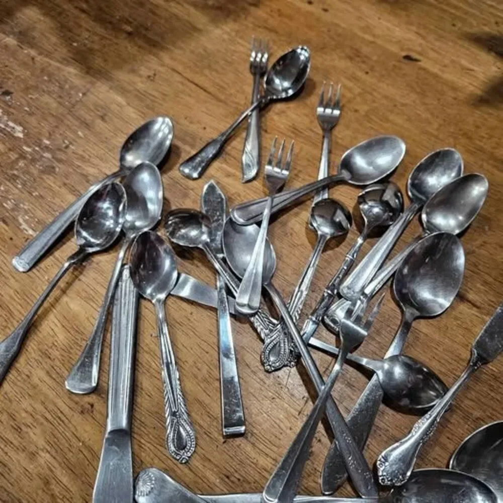 Mixed Lot of Stainless Steel Flatware - Spoons, Forks, Knives. lot#2